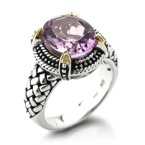 14K and 925 Sterling Ring in Amethyst (141R114813AM)