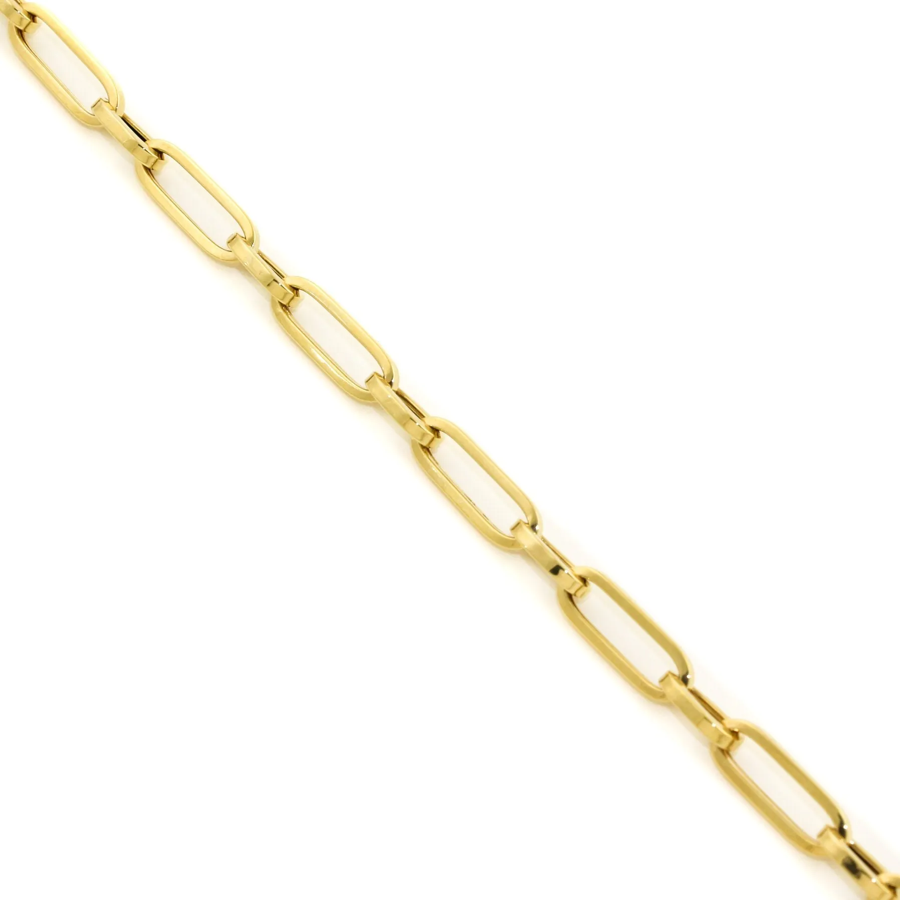 14k Gold x 5mm Paper Clip Link Bracelet