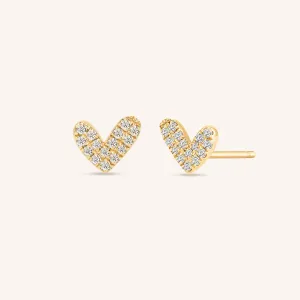 14K Solid Gold AdmireMe Diamond Stud Earrings