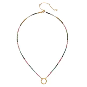 16" Tourmaline Charm Necklace