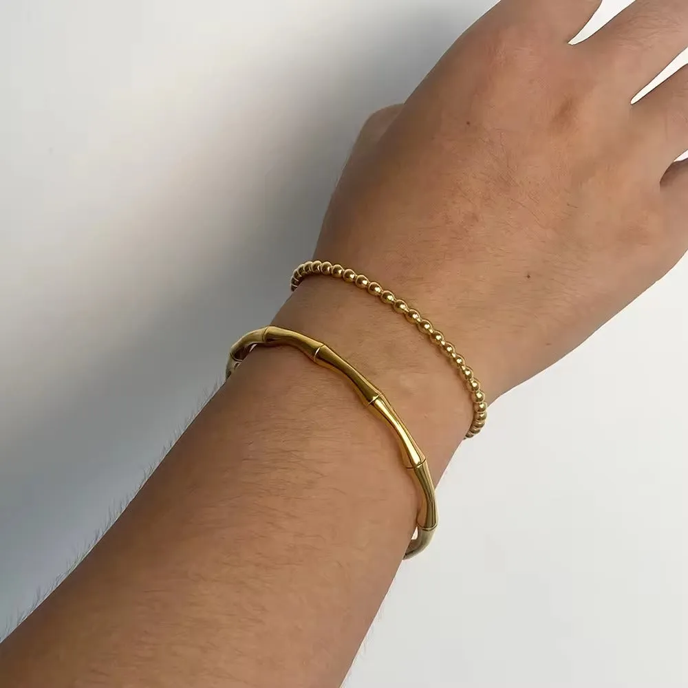 18K Gold-Filled Bamboo Cuff Bracelet