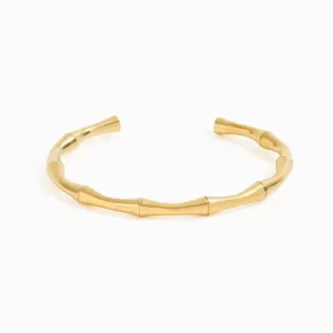 18K Gold-Filled Bamboo Cuff Bracelet