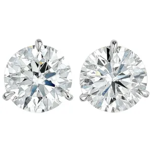 18kt White Gold 3.02ct Stud Earrings