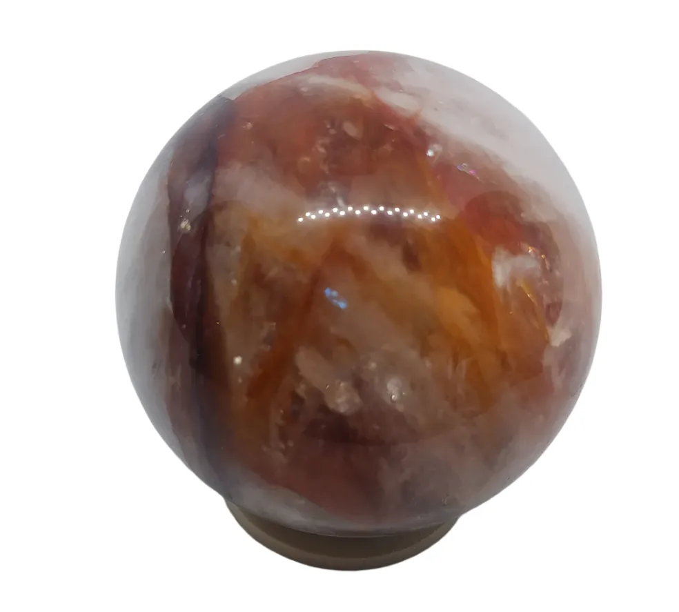 239G Fire Quartz Crystal Sphere