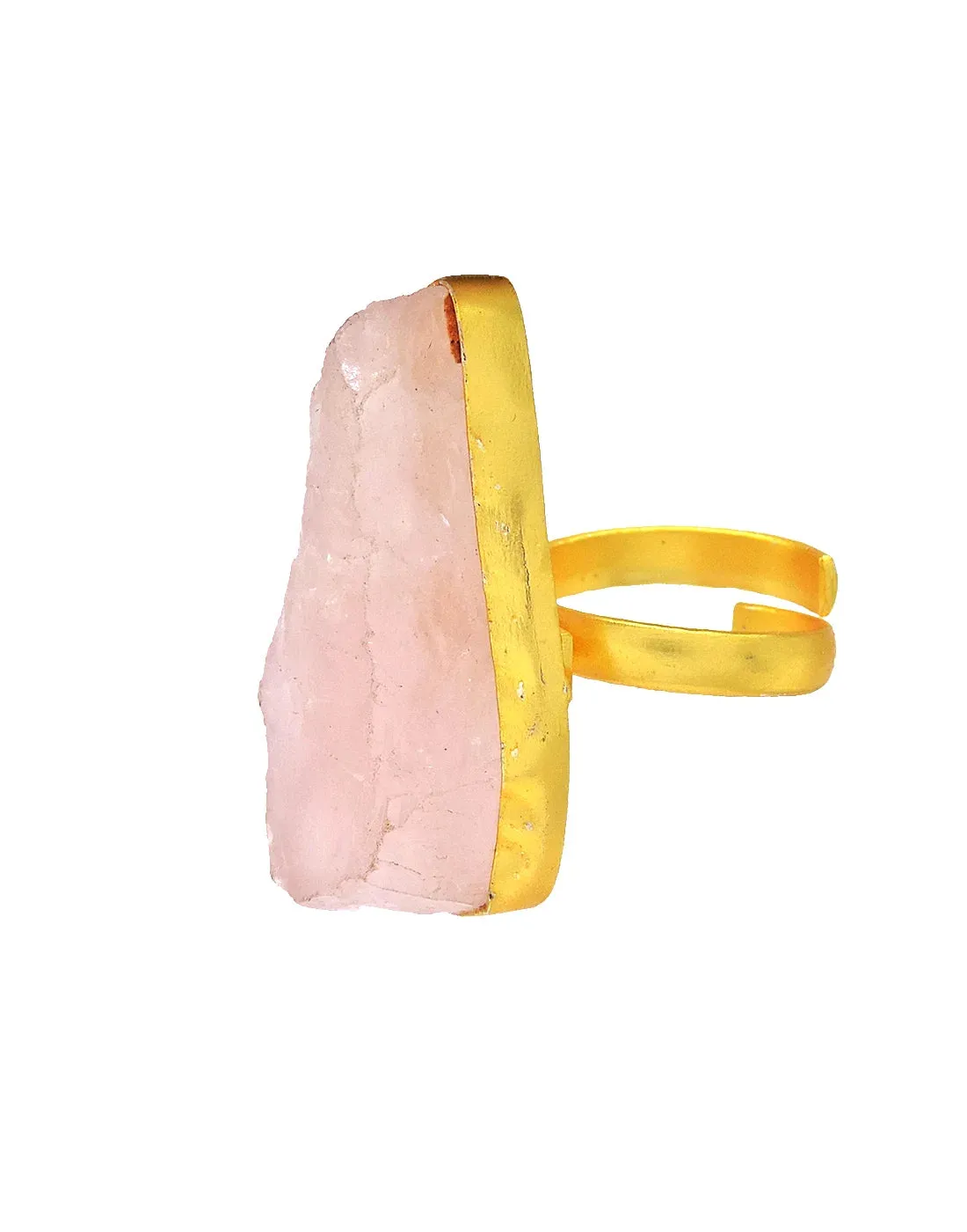 Abstract Rose Quartz Ring