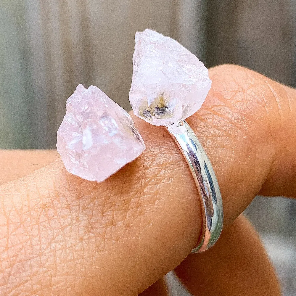 Adjustable Dual Crystal Ring