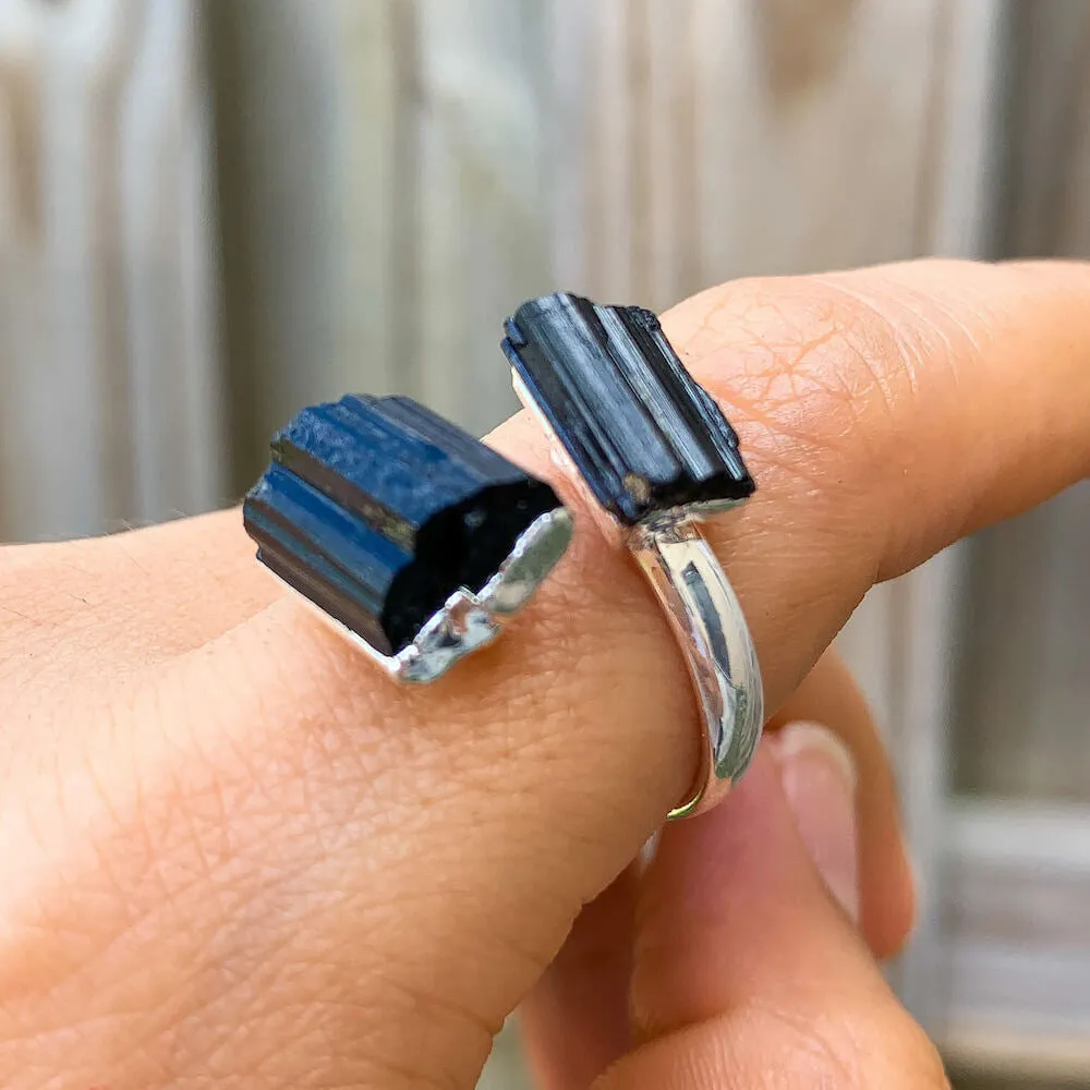 Adjustable Dual Crystal Ring