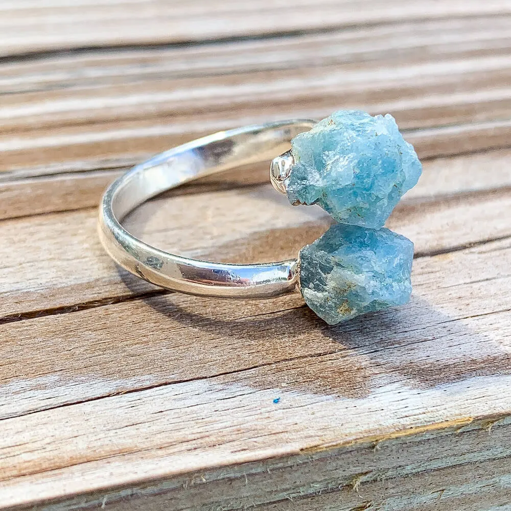 Adjustable Dual Crystal Ring