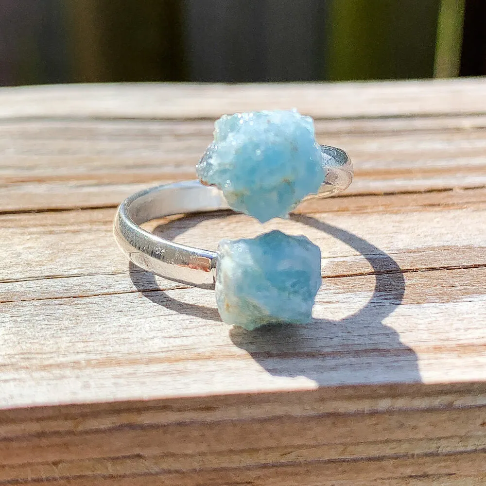 Adjustable Dual Crystal Ring