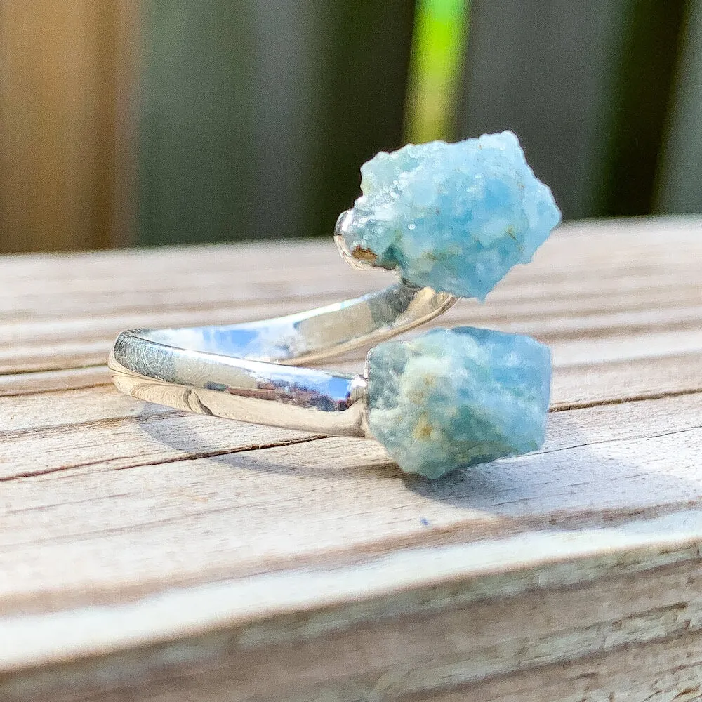 Adjustable Dual Crystal Ring