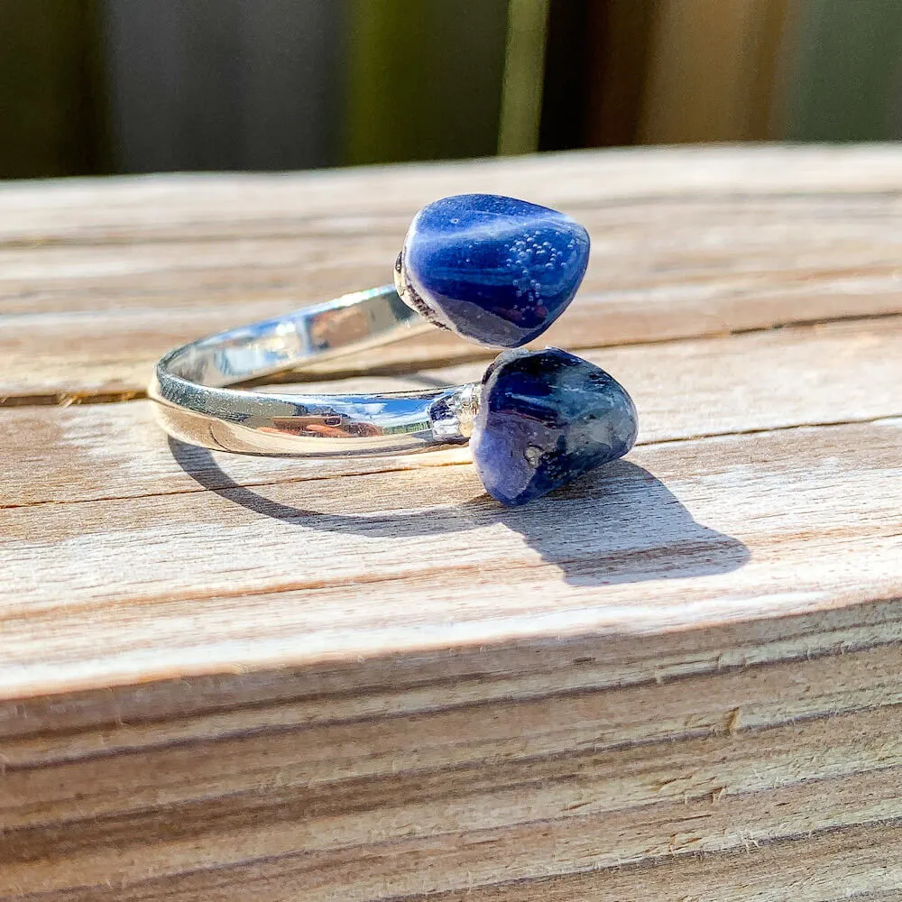 Adjustable Dual Crystal Ring