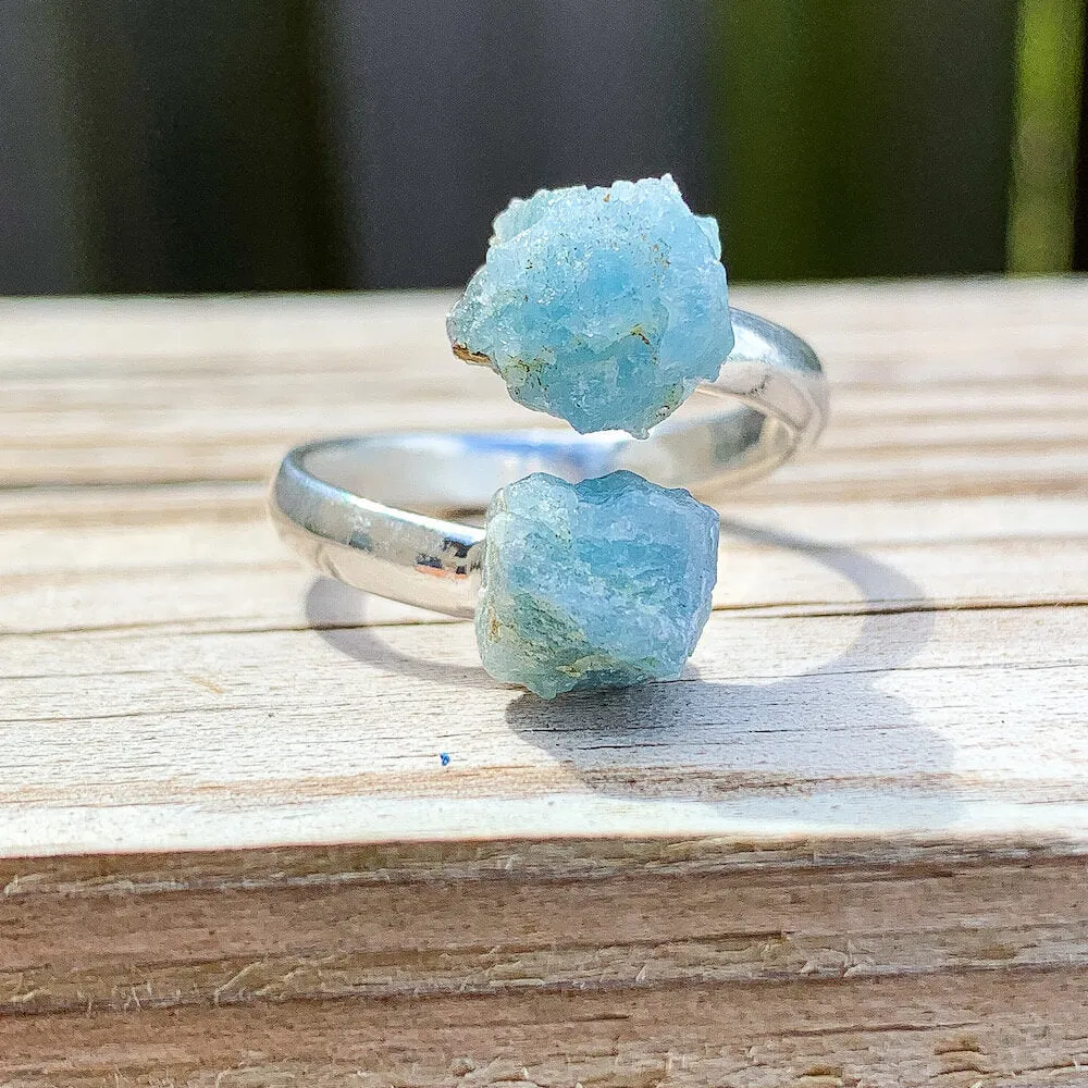 Adjustable Dual Crystal Ring