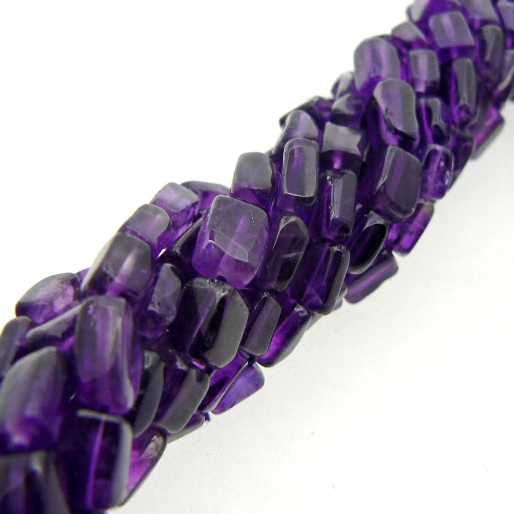 African Amethyst Rectangle Beads 15" Strand