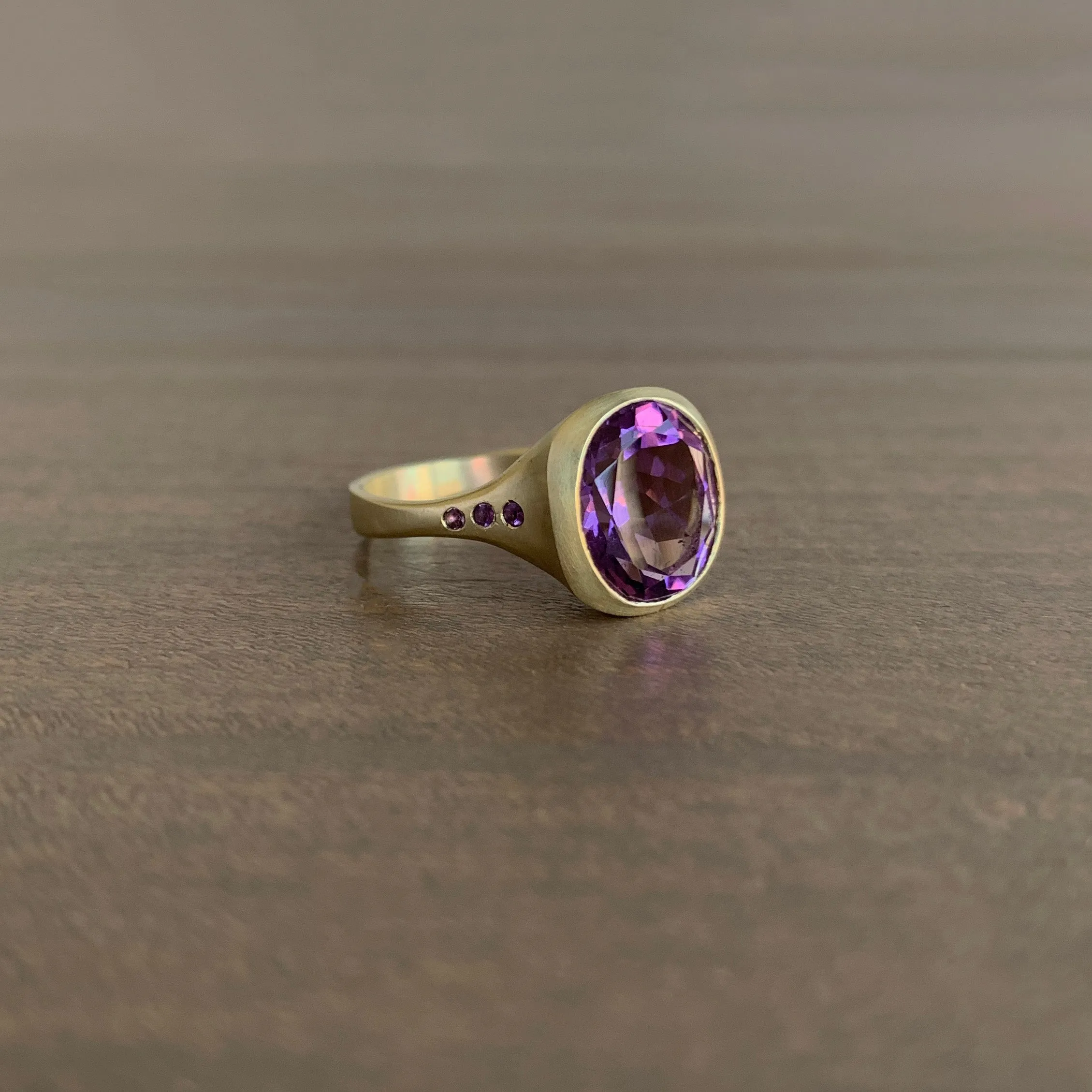 Amethyst Amphora Ring