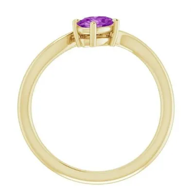 Amethyst and Diamond Ring