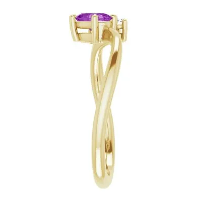 Amethyst and Diamond Ring