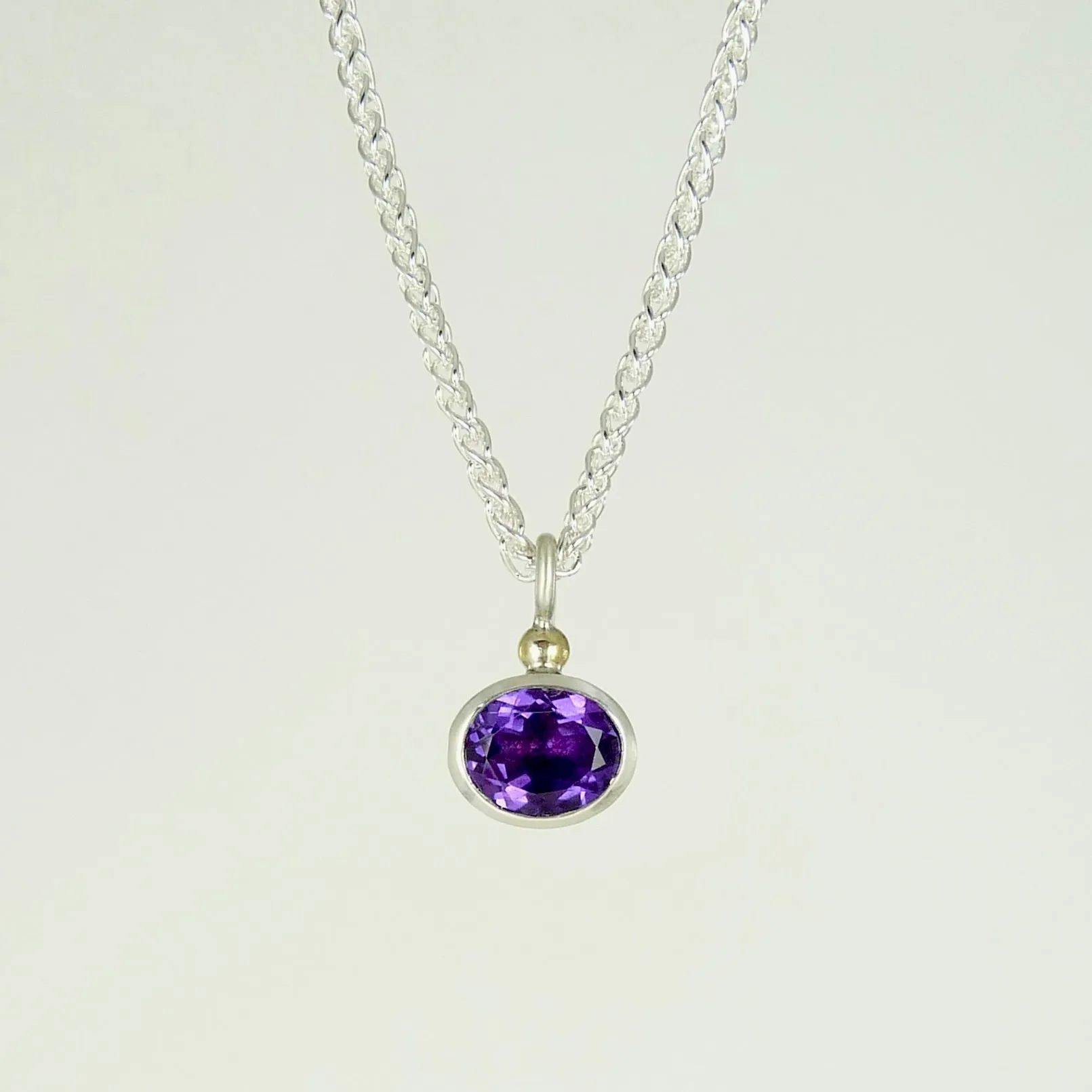 Amethyst Cup Set Pendant