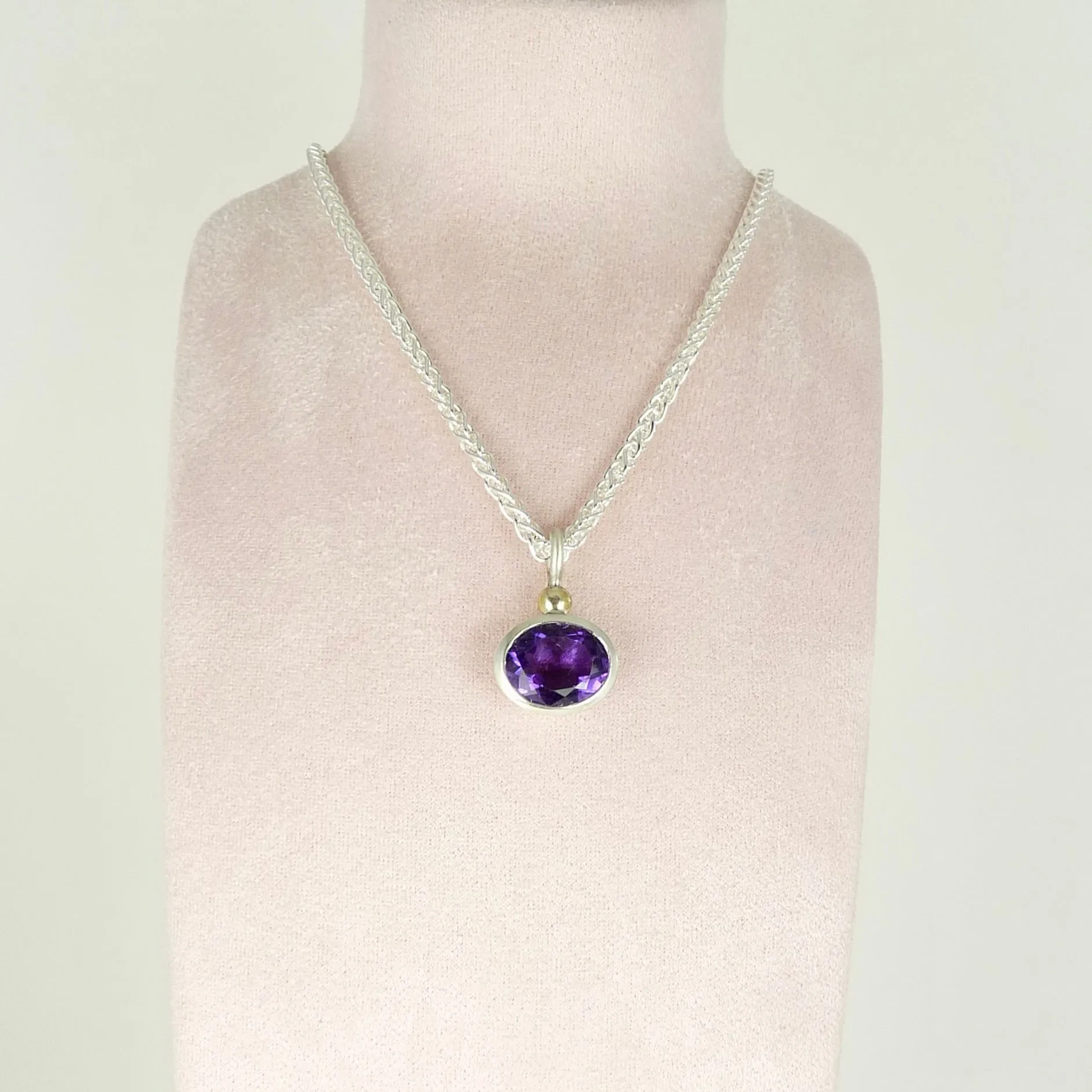 Amethyst Cup Set Pendant