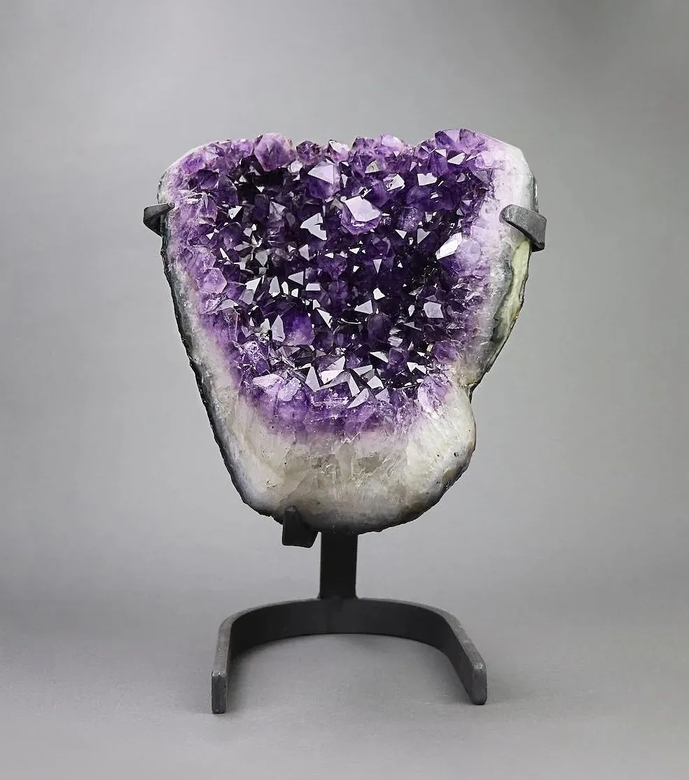 Amethyst from Uruguay with Custom Stand - 14.43 lbs