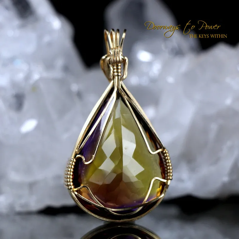 Ametrine Crystal Pendant 14k