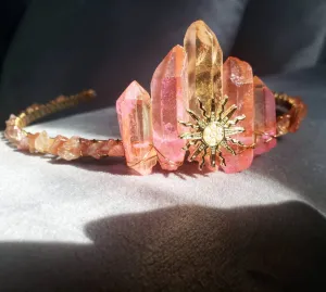 Aurora crystal crown festival headpiece