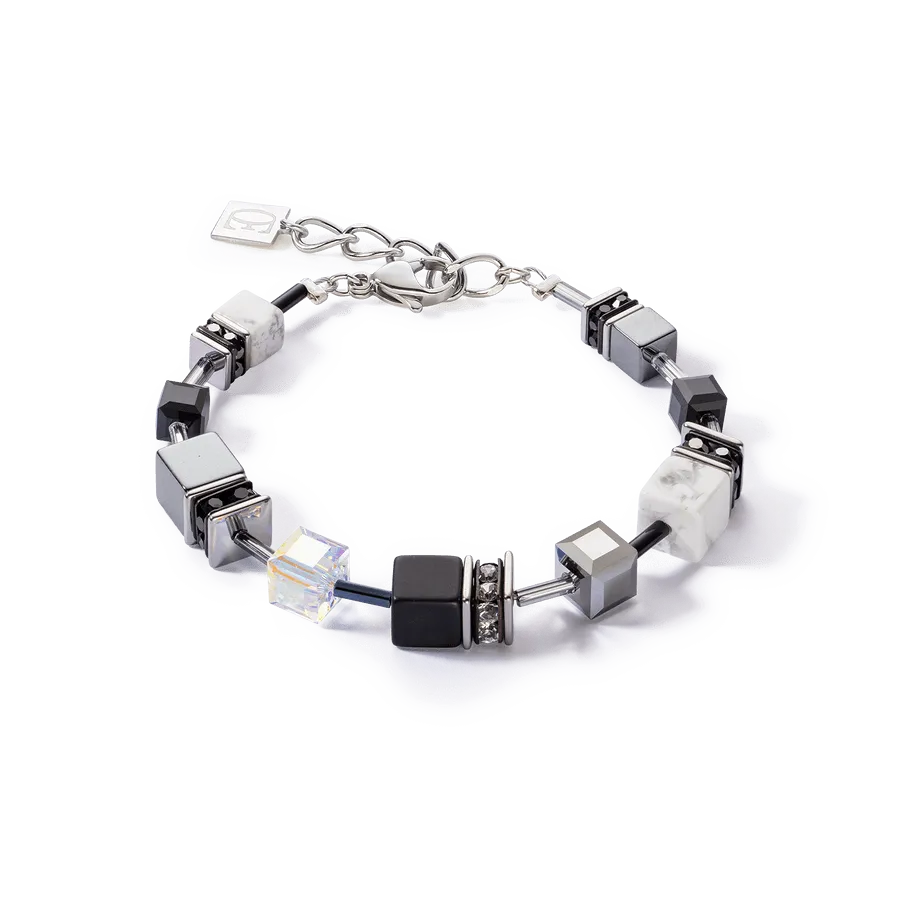 Black and White GeoCube Bracelet