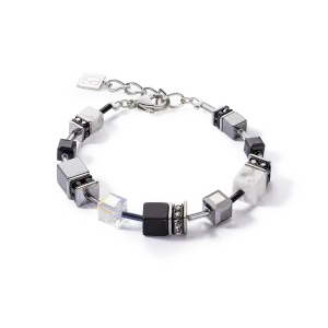 Black and White GeoCube Bracelet