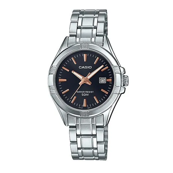 Casio Ladies' Standard Analog Silver Stainless Steel Band Watch LTP1308D-1A2 LTP-1308D-1A2