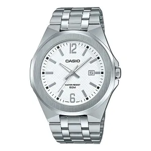 Casio Men's Analog Silver Stainless Steel Band Watch MTPE158D-7A MTP-E158D-7A