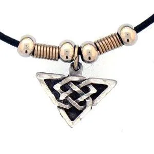 Celtic Triangle Adjustable Cord Necklace