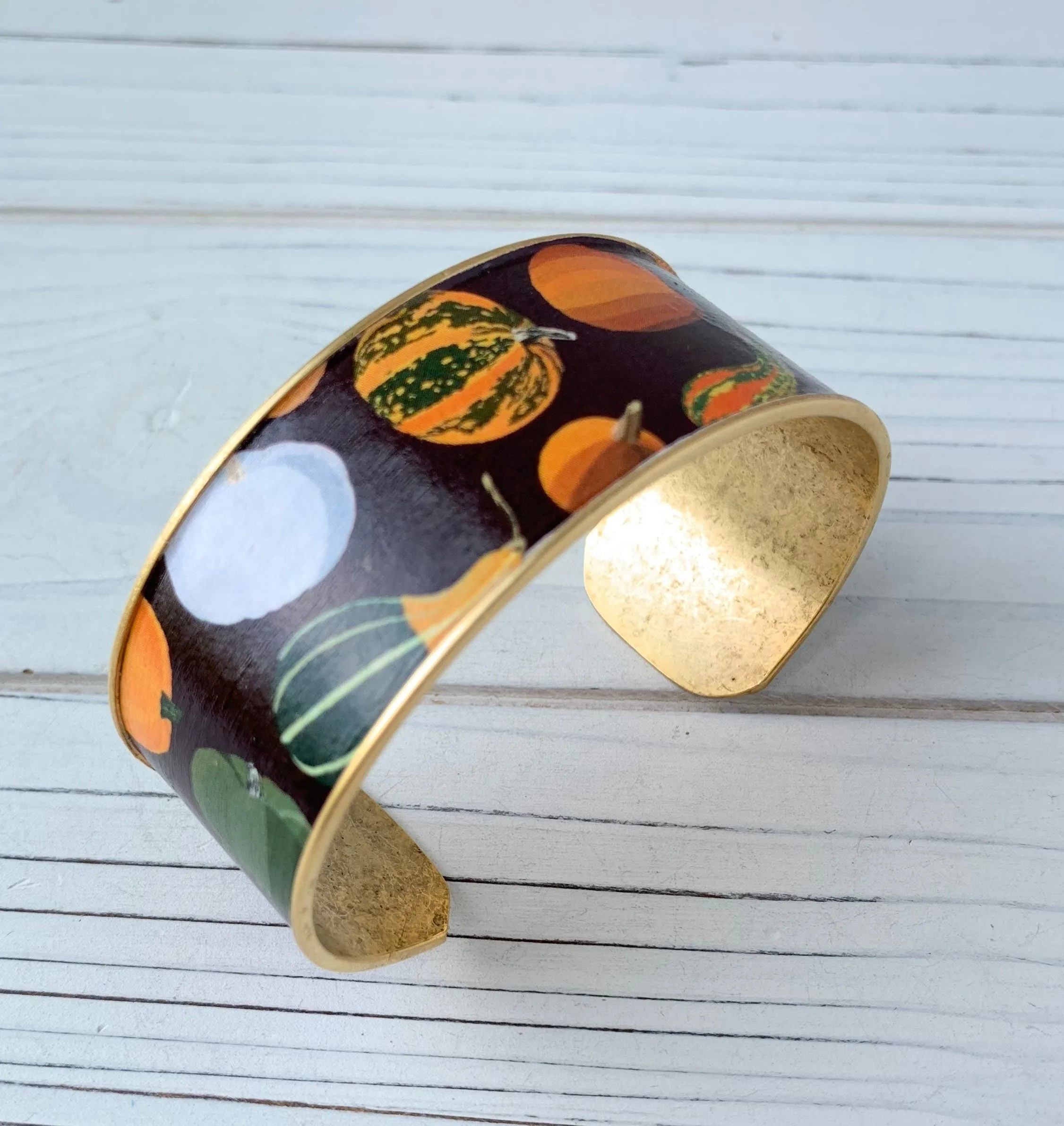 Cornucopia Brass Cuff Bracelet