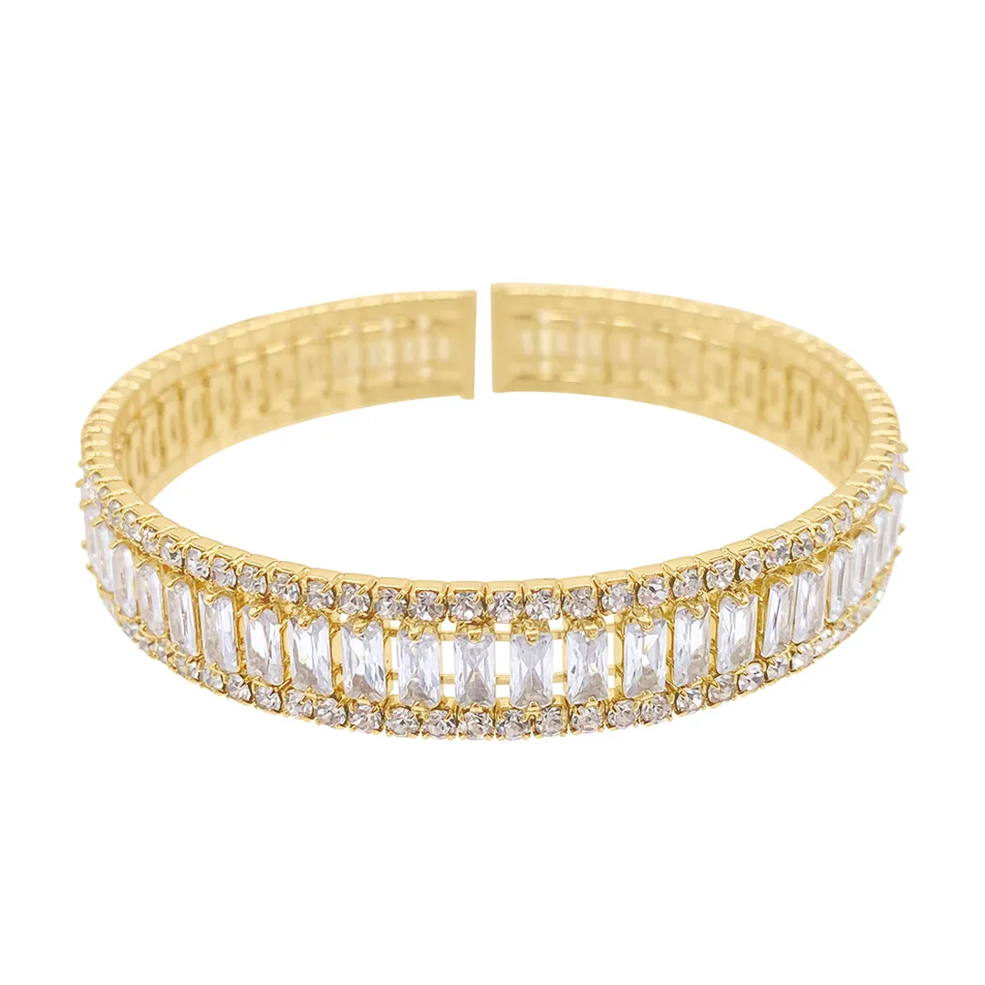 Crystal Stretch Cuff Bracelet