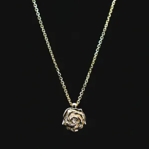 Dainty Rose Necklace In Gold