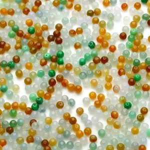 Diameter 5mm Natural Jade Beads Jadeite Mixed Colors Bead WBD26