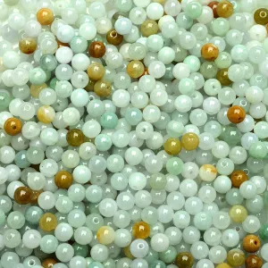 Diameter 5mm Natural Jade Beads Jadeite Mixed Colors Bead WBD7