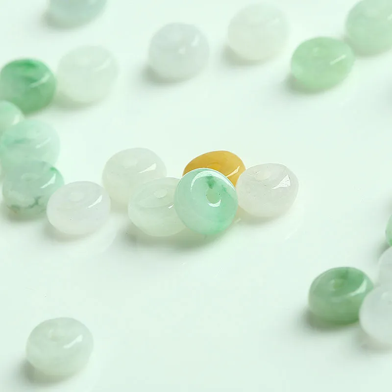 Diameter 5mm Thickness 2mm-3.5mm Natural Jade Beads Jadeite Mixed Colors Bead WBD8