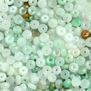 Diameter 5mm Thickness 2mm-3.5mm Natural Jade Beads Jadeite Mixed Colors Bead WBD8