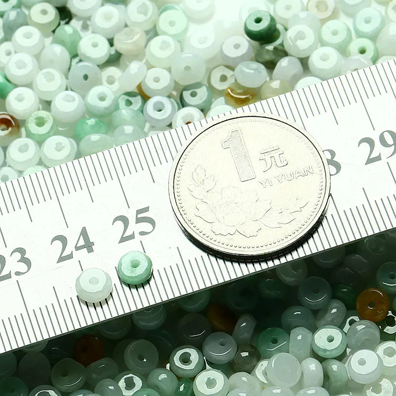 Diameter 5mm Thickness 2mm-3.5mm Natural Jade Beads Jadeite Mixed Colors Bead WBD8