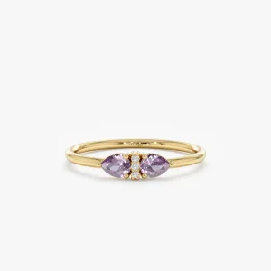 Diamond and Amethyst Art Deco Ring, Miranda