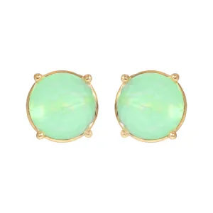 Earrings - Prehnite Doublet Studs