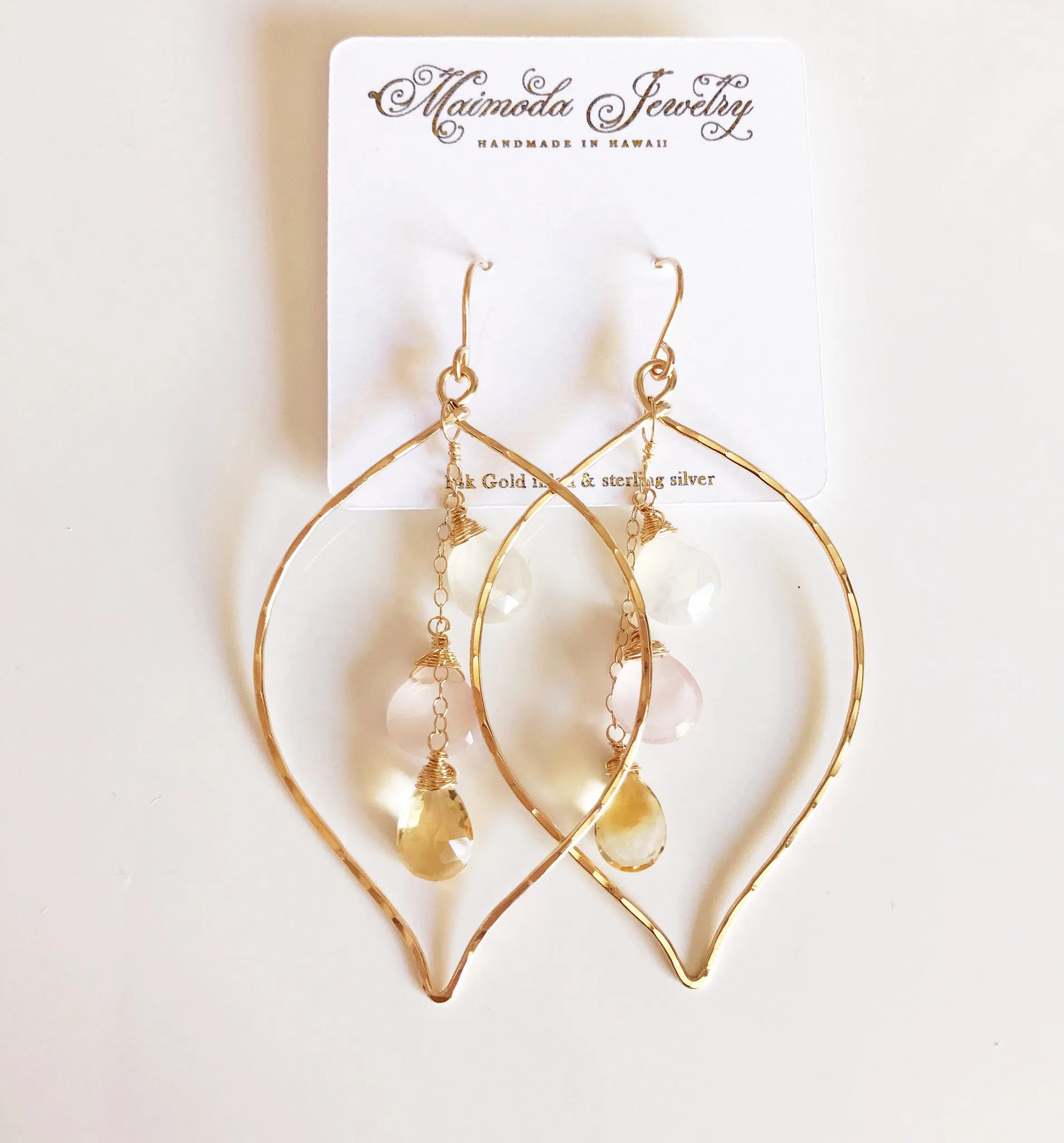 Earrings Yuri - pastel gemstones (E122)