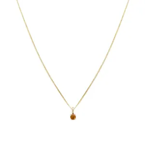 Element Necklace | 14k Gold & Citrine