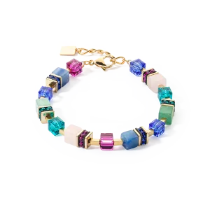 GeoCUBE® Precious Statement bracelet gold-multicolour