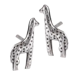 Giraffe Silver Stud