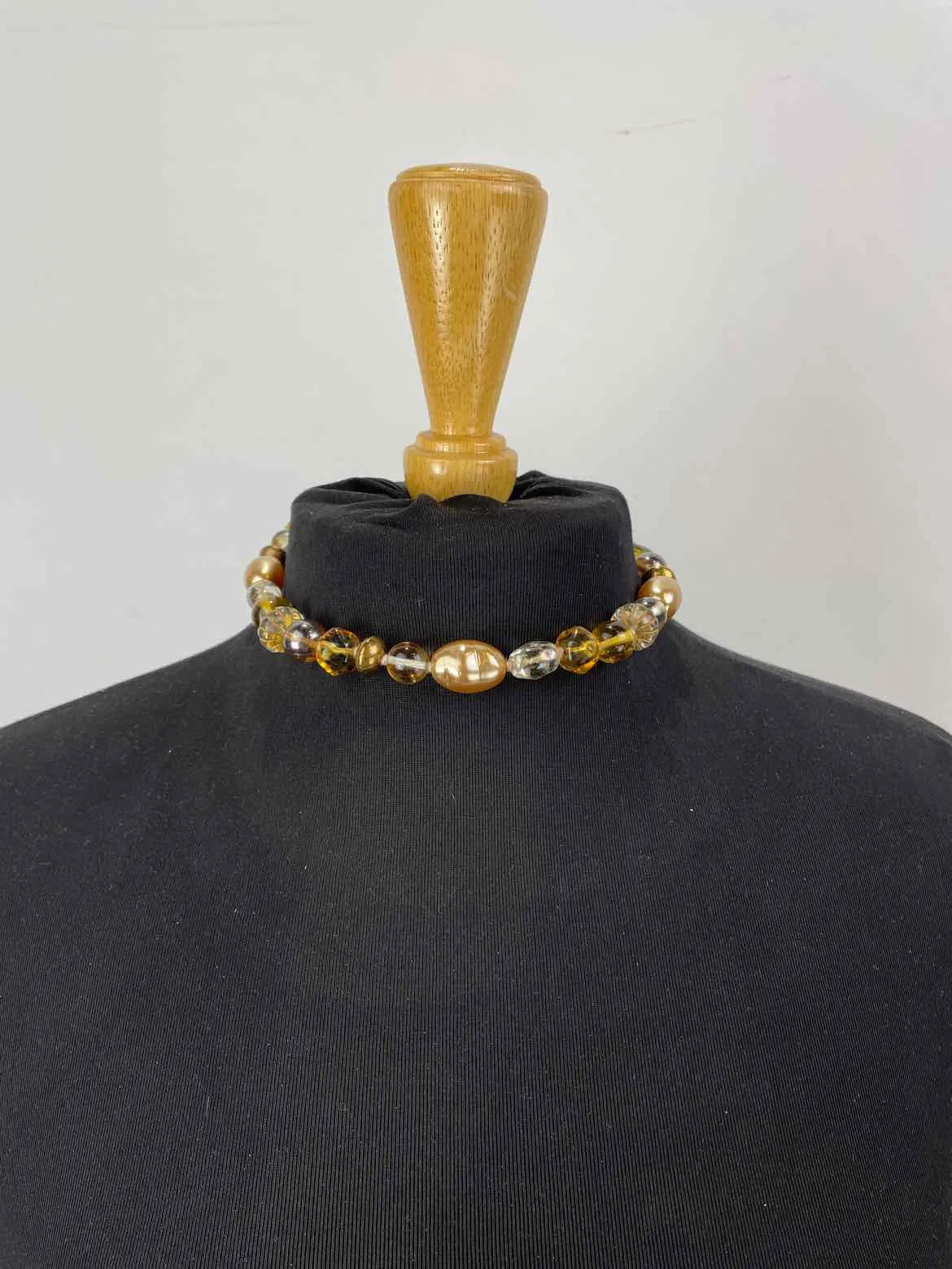 Gold Color NWOT Beaded Choker Necklace