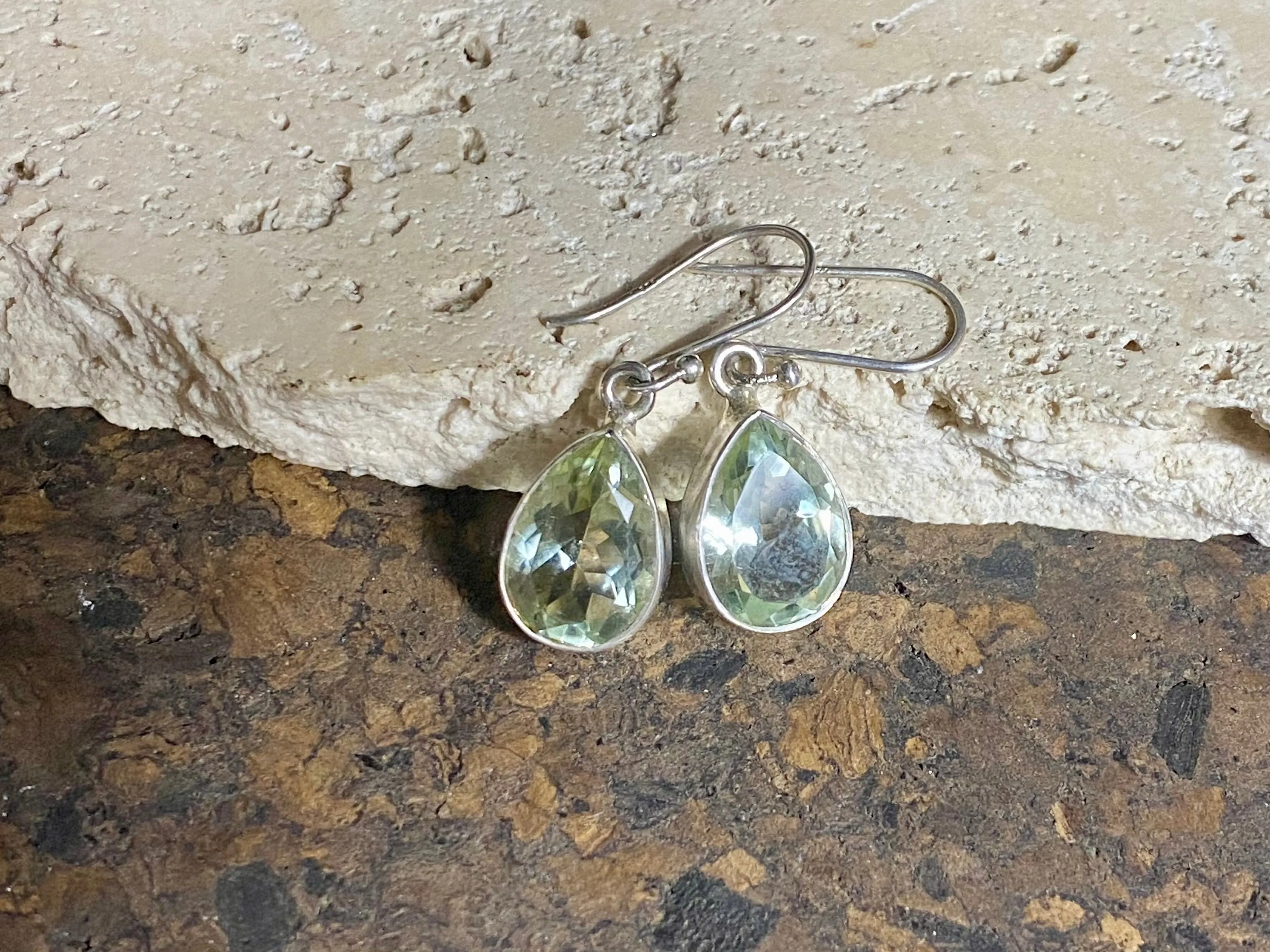 Green Amethyst Earrings