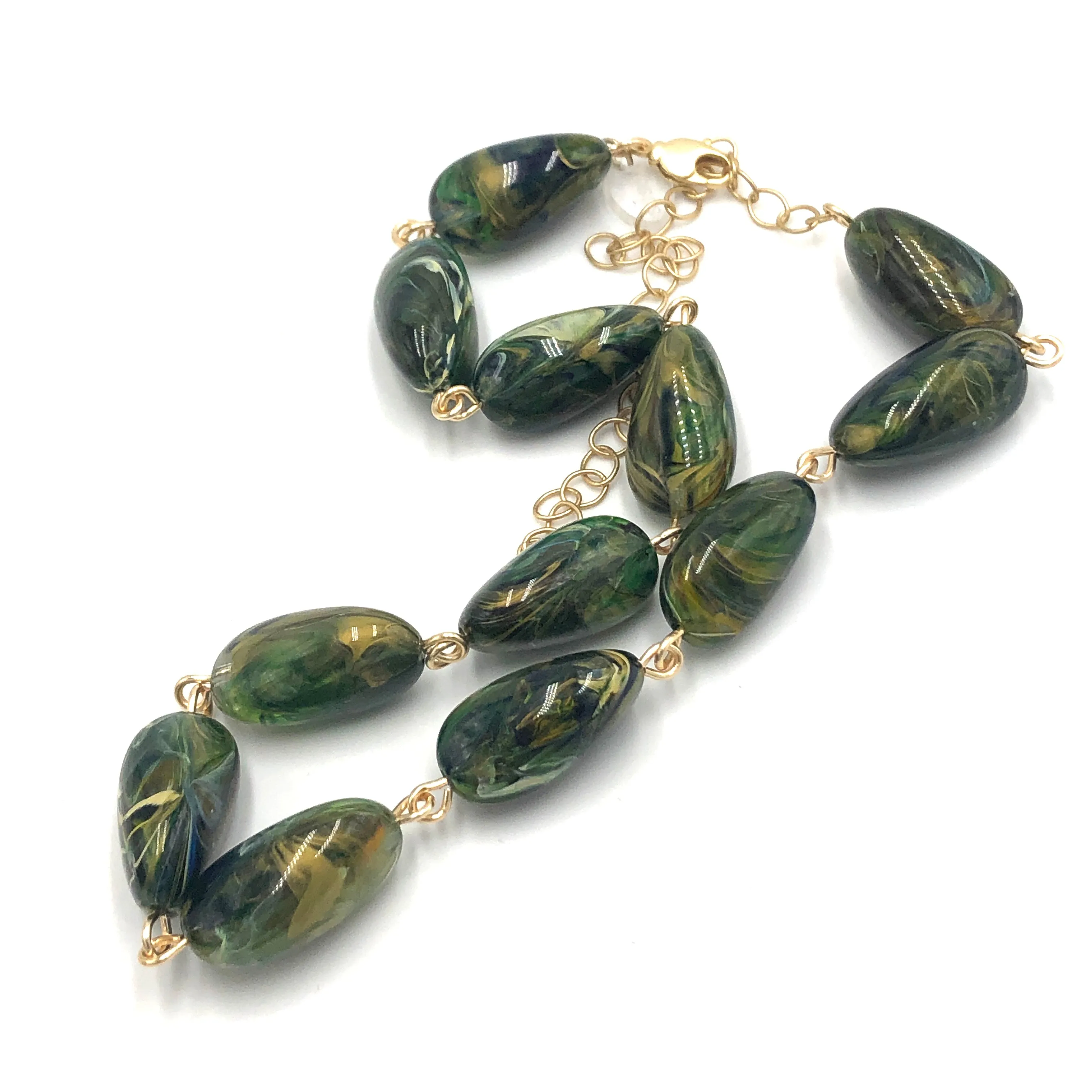 Green & Gold Terra Firma Amelia Necklace