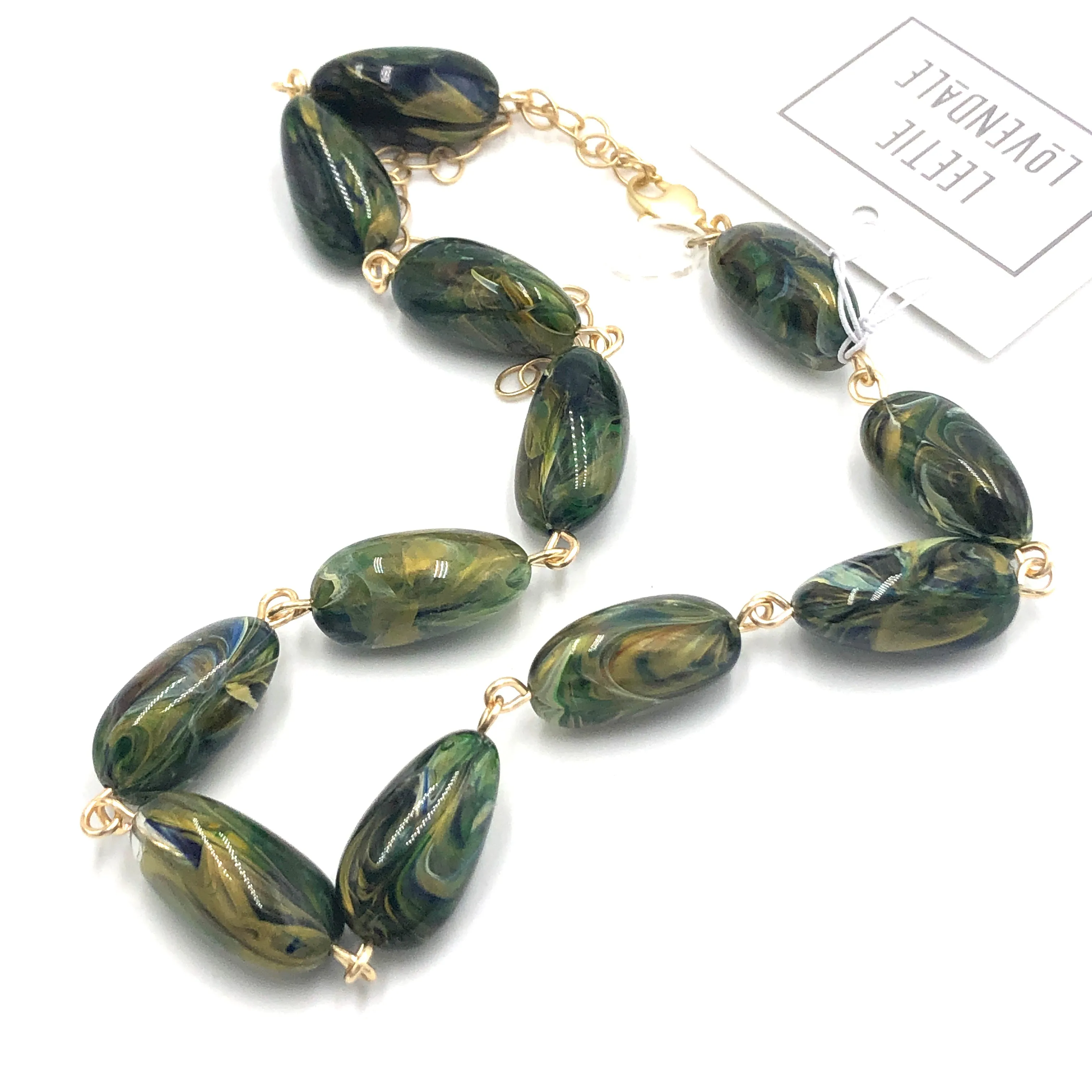 Green & Gold Terra Firma Amelia Necklace