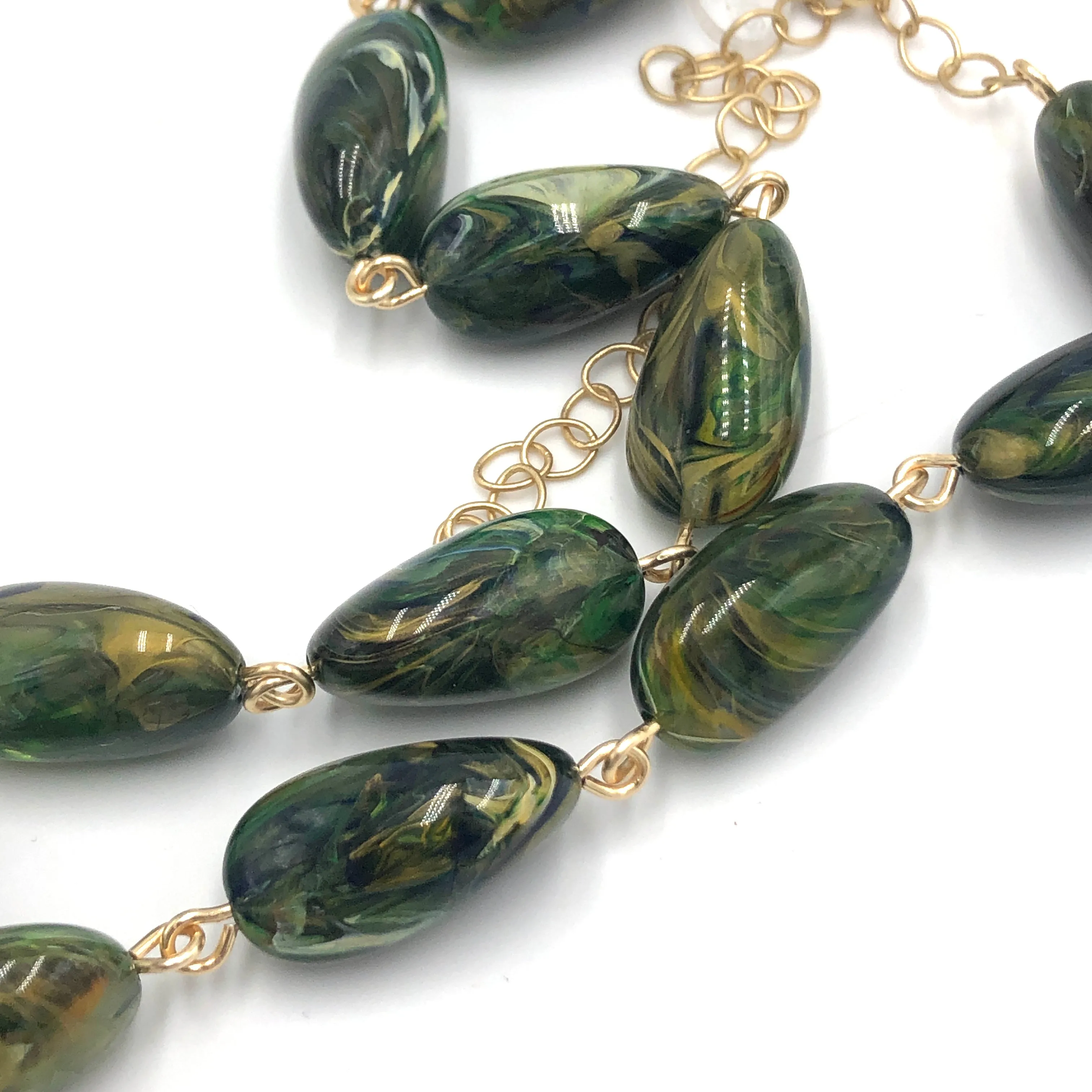 Green & Gold Terra Firma Amelia Necklace