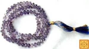 High grade light purple Amethyst mala faceted beads